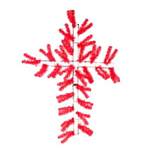 36" Cross Work Frame Red