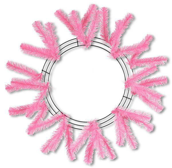 24" Work Wreath Pink XX748822