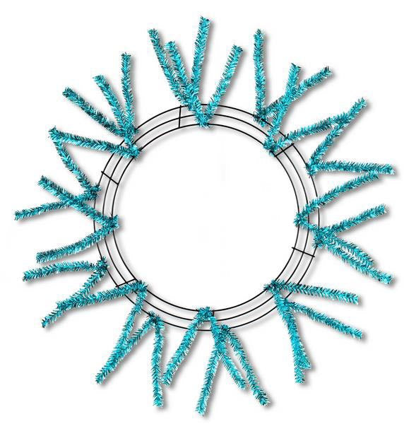 24" Turquoise Metallic Pencil Wreath XX751130