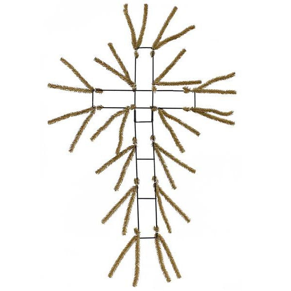 20" Burlap Pencil Cross XX7701W4