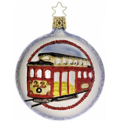 San Francisco Disk Christmas Ornament Inge-Glas of Germany 1-053-06