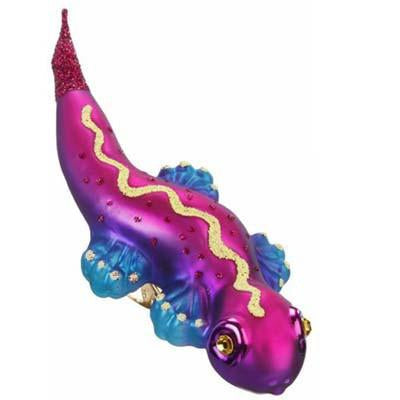 Maria-Dolores-Lizard Pink Purple Blue Inge-Glas Christmas Ornament 1-118-12