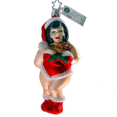 Dressed to Thrill Santa Cutie Christmas Ornament Inge-Glas of Germany 68435