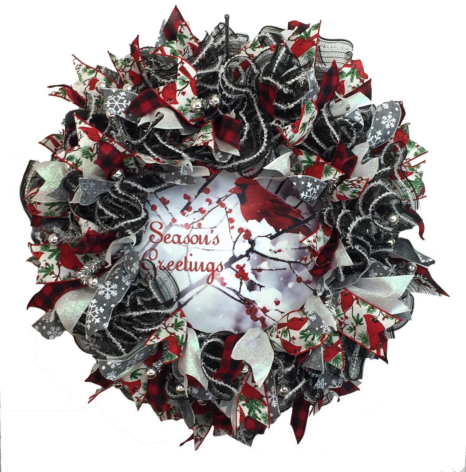 2017 Christmas Cardinal Wreath Facebook Live 9/27/17