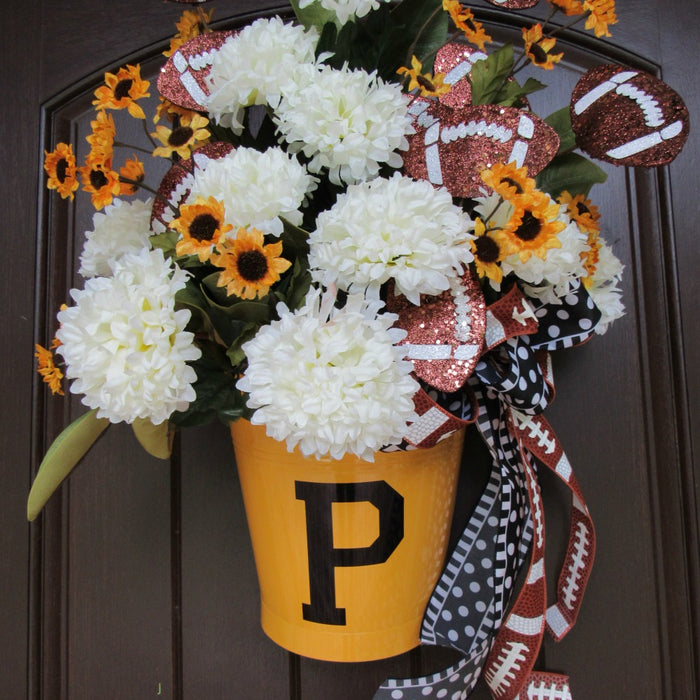 2017 Football Floral Door Hanger Tutorial