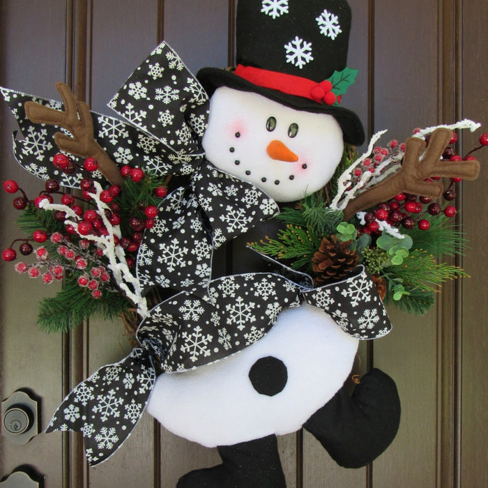 2017 Snowman Grapevine Wreath Tutorial
