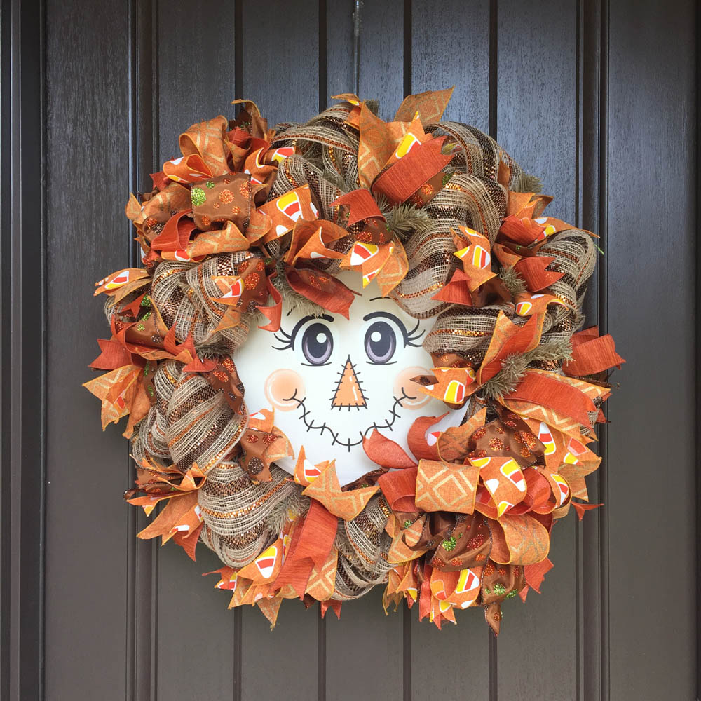 2018 Scarecrow Face Wreath Tutorial