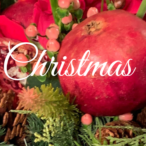 Fresh Christmas Floral with Pomegranates