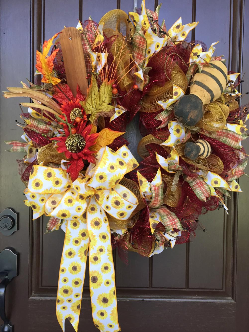 2017 Autumn Wreath with Bees Tutorial