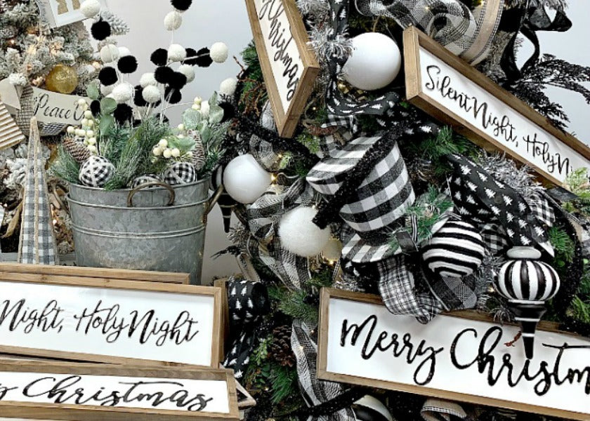 Black and White Christmas Decorations — Trendy Tree