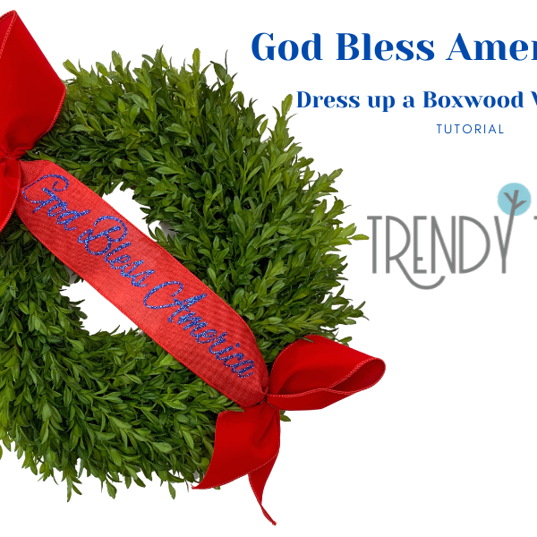 Dress Up a Boxwood Wreath with a Patriotic Bow