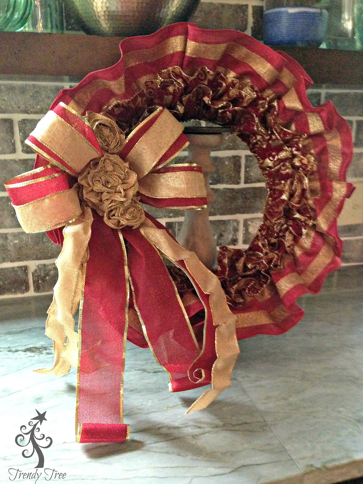 Ruffled Ribbon Wreath Tutorial — Trendy Tree