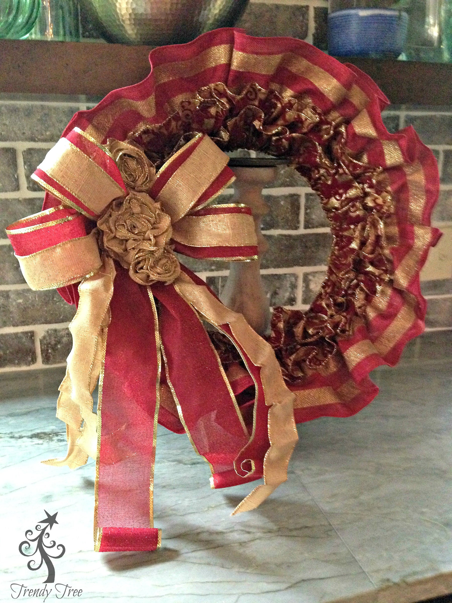 Ruffled Ribbon Wreath Tutorial