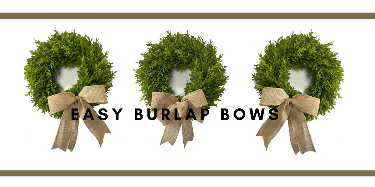 Burlap Bow Tutorial - Life on the Bay Bush