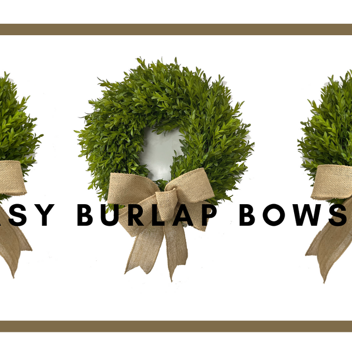 Two Ways to Make a Burlap Bow