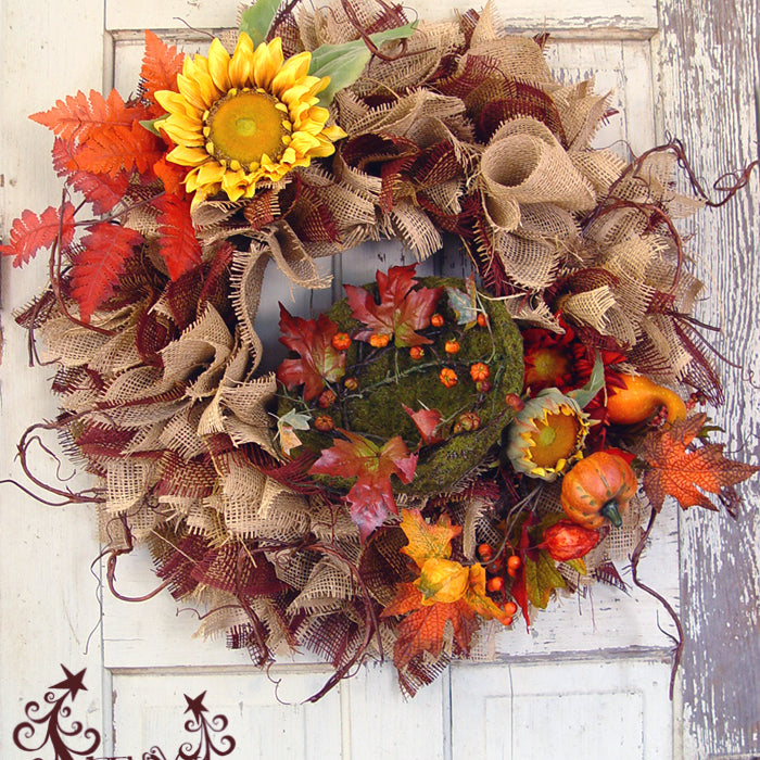 Paper Mesh Autumn Wreath Tutorial