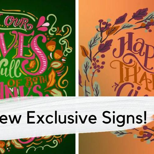 new exclusive trendy tree fall and halloween signs