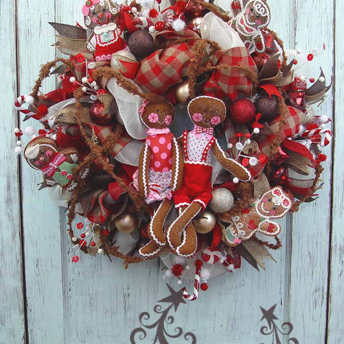 Gingerbread Christmas Wreath Tutorial
