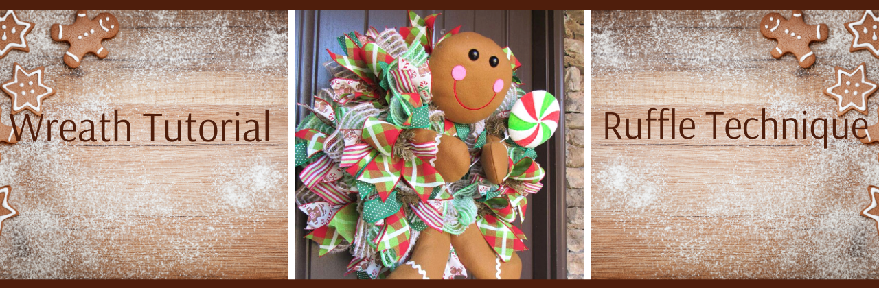 Gingerbread Boy Ruffle Wreath Tutorial