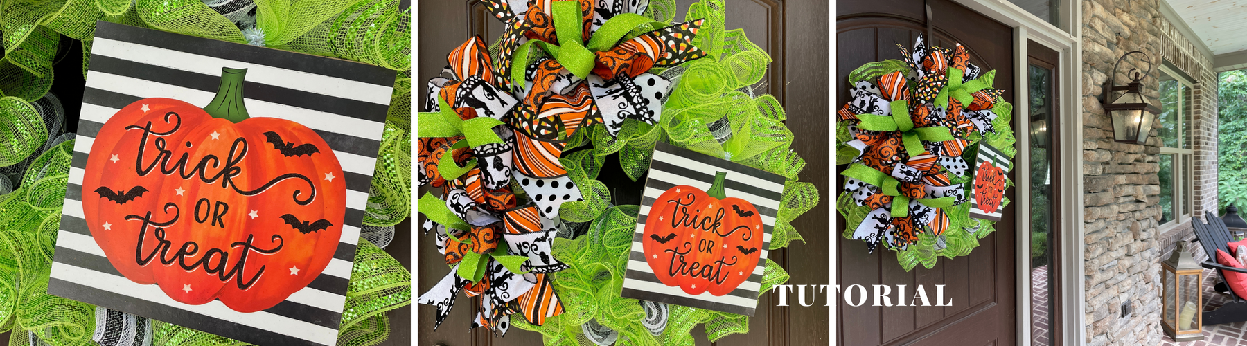 halloween wreath tutorial using pouf and ruffle technique