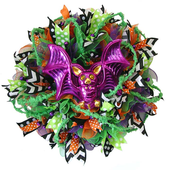 Halloween Ruffle Wreath Tutorial with RAZ Bobble Eye Decor