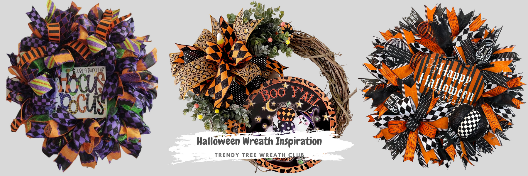 Halloween Wreath Inspiration from the Trendy Tree Wreath Club
