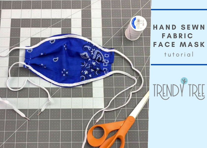 DIY How to Make a Hand Sewn Face Mask with Fabric Bandana