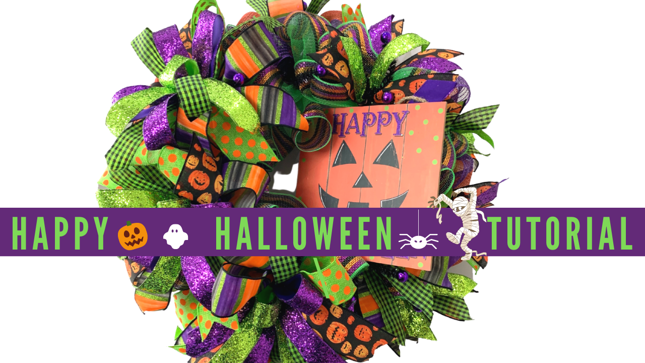 Happy Halloween Wreath Tutorial