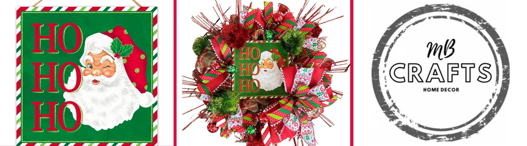 ho ho ho mesh wreath