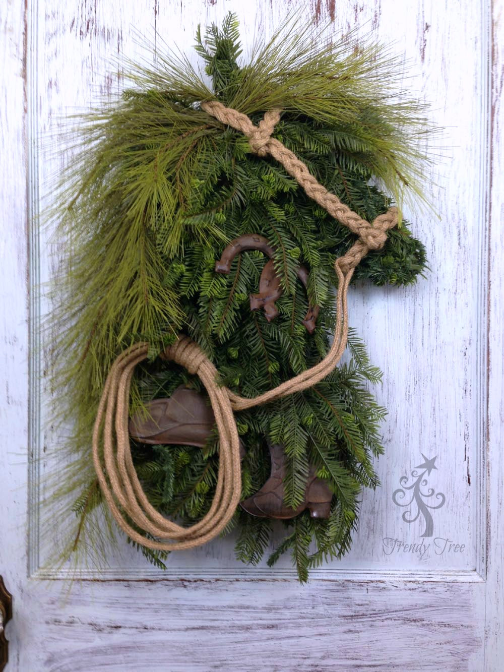 Evergreen Horse Head Wreath 2016