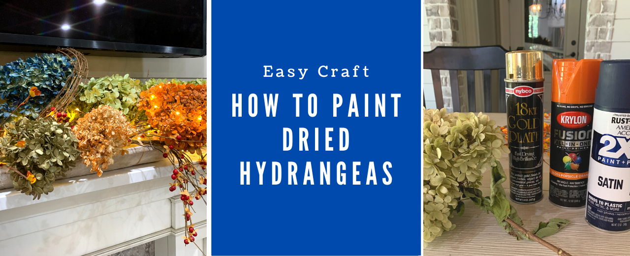 How to Paint Dried Hydrangeas