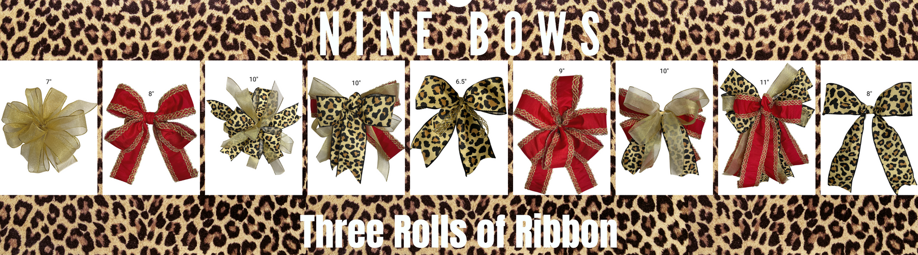 9 Bows from 3 Rolls of Ribbon!