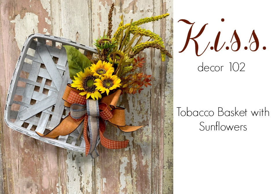 K.I.S.S. Fall Sunflower Tobacco Basket