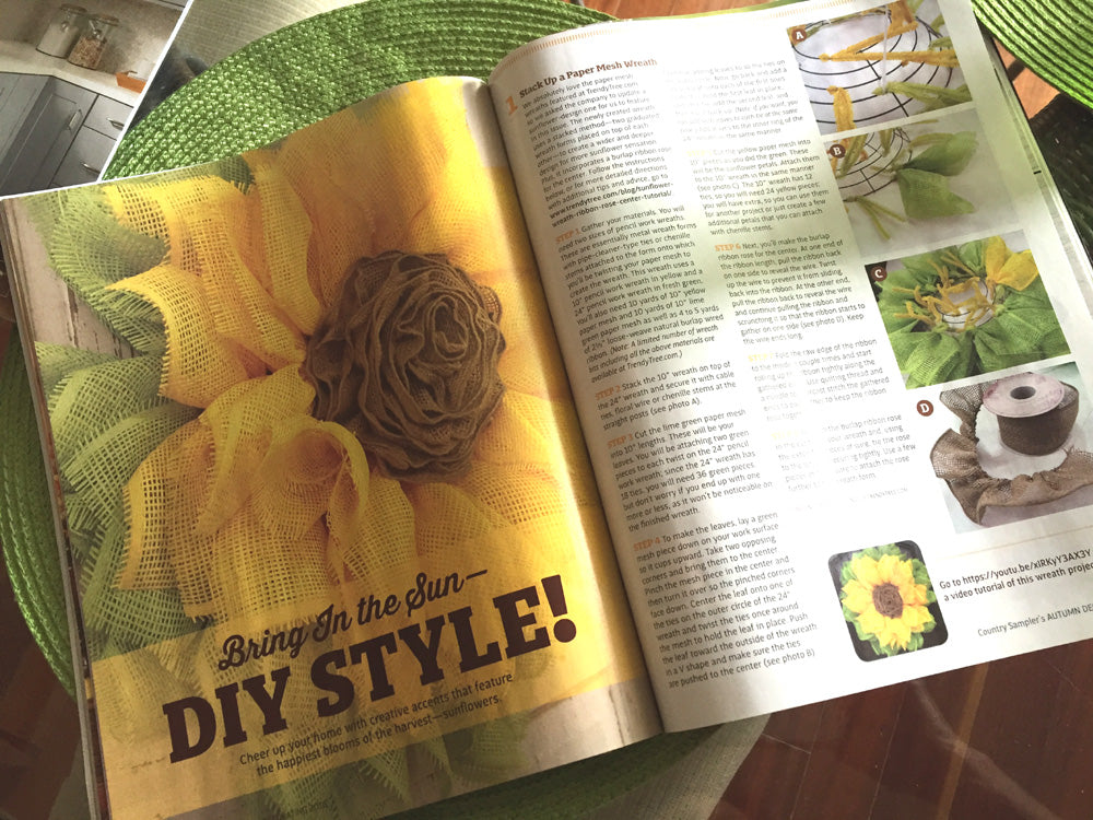 Trendy Tree Project Featured in Country Sampler's Autumn Special Issue