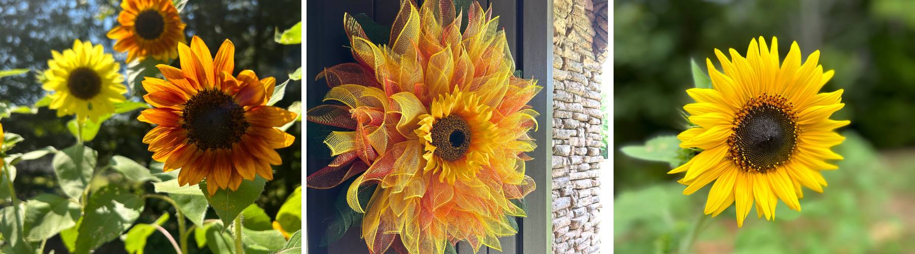 Deco Mesh Mixed Sunflower Wreath Tutorial