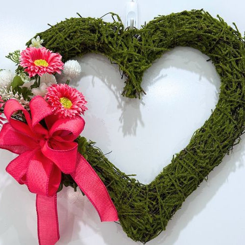 easy moss heart wreath