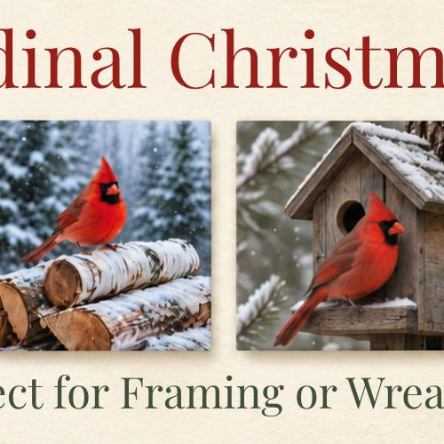 new 10" x 10" metal cardinal signs for framing or for wreaths