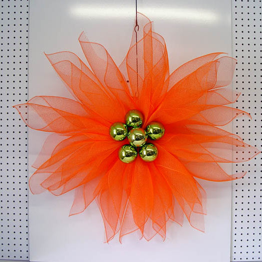 Deco Poly Mesh Flower Tutorial Using 21" Deco Poly Mesh and Pencil Ties with Balls