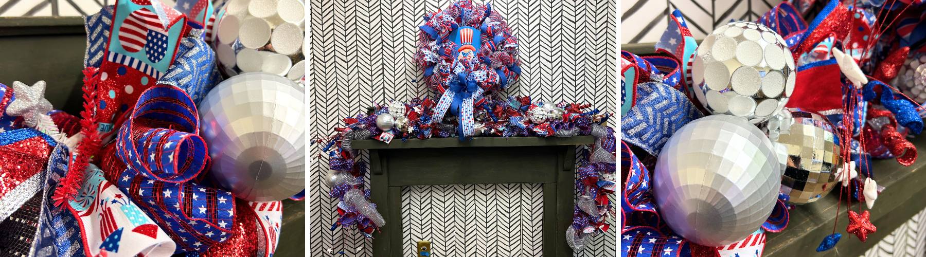 patriotic disco ball garland tutorial