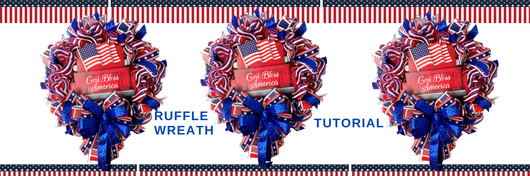 God Bless America Patriotic Wreath