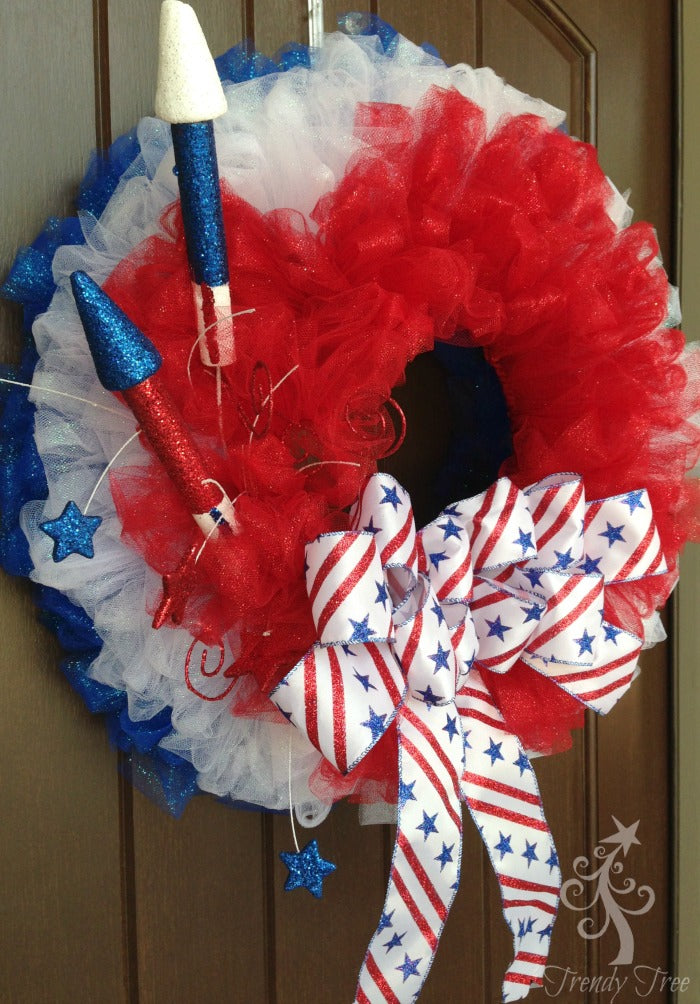 Patriotic Tulle Wreath Tutorial