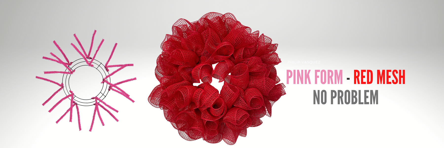 How to Use a Wreath Form that Doesn't Match Your Mesh