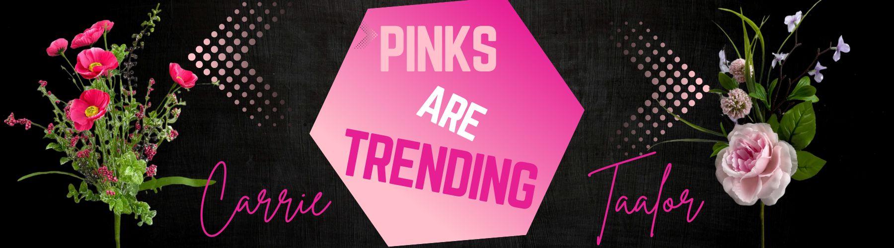 pink florals and ribbons from Trendy Tree