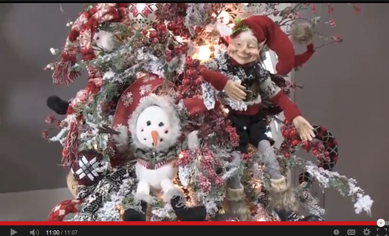 RAZ Video Tutorial Decorating the Aspen Sweater Christmas Tree