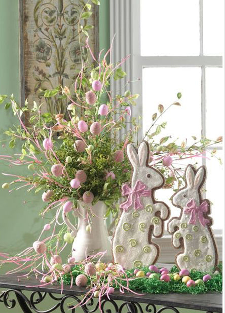 RAZ Easter Decorations Featuring Bunny Cookie and Egg Sprays