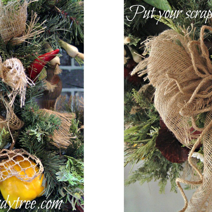 Re-Purpose Vegetable Arrangement into a New Wreath