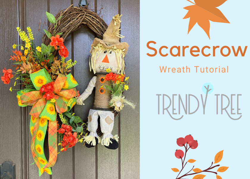 Fall Scarecrow Grapevine Wreath Tutorial
