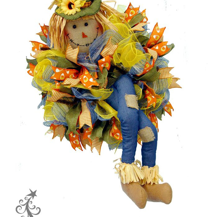 DIY Scarecrow on a 10" Wreath 2015
