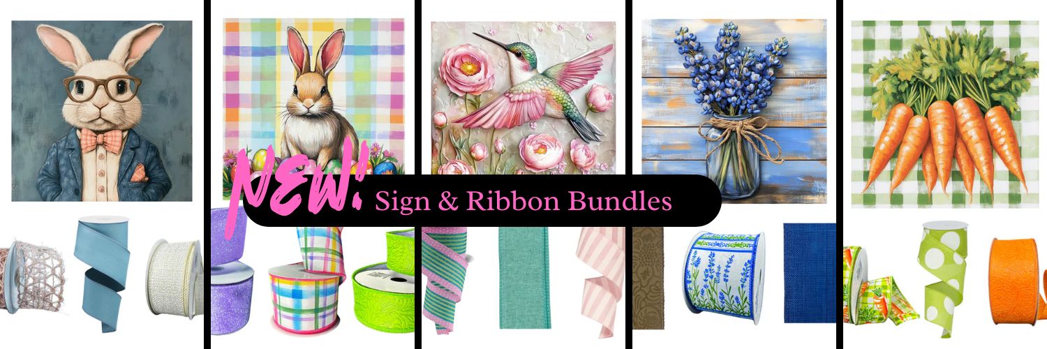 new exclusive Trendy Tree sign and ribbon bundles