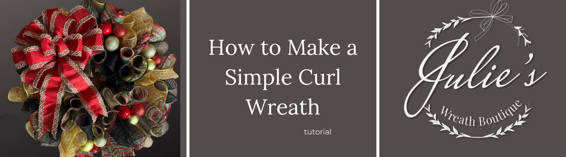 how to make a simple curl wreath with deco mesh